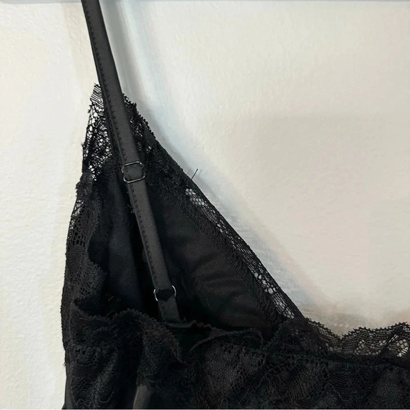 Rosedress Women's Black V-Neck Lace Satin Slip Dress with Straps Size M NWT - Picture 13 of 14